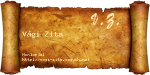 Vági Zita névjegykártya