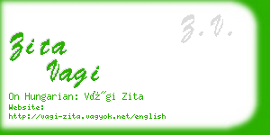 zita vagi business card